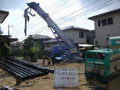 横浜注文住宅　地盤改良工事