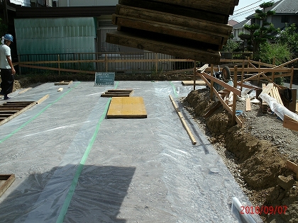 横浜注文住宅　基礎工事