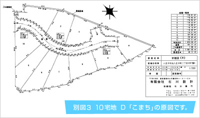 別図3　10宅地　Ｄ　「こまち」の原図